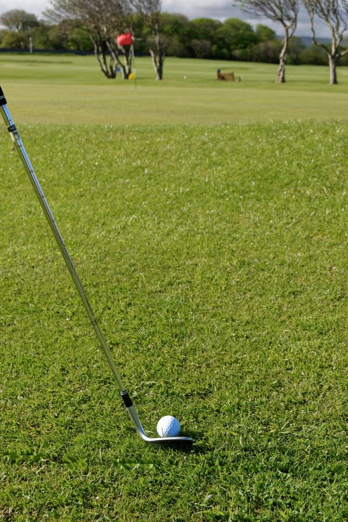 The golf course, looking down the fairway